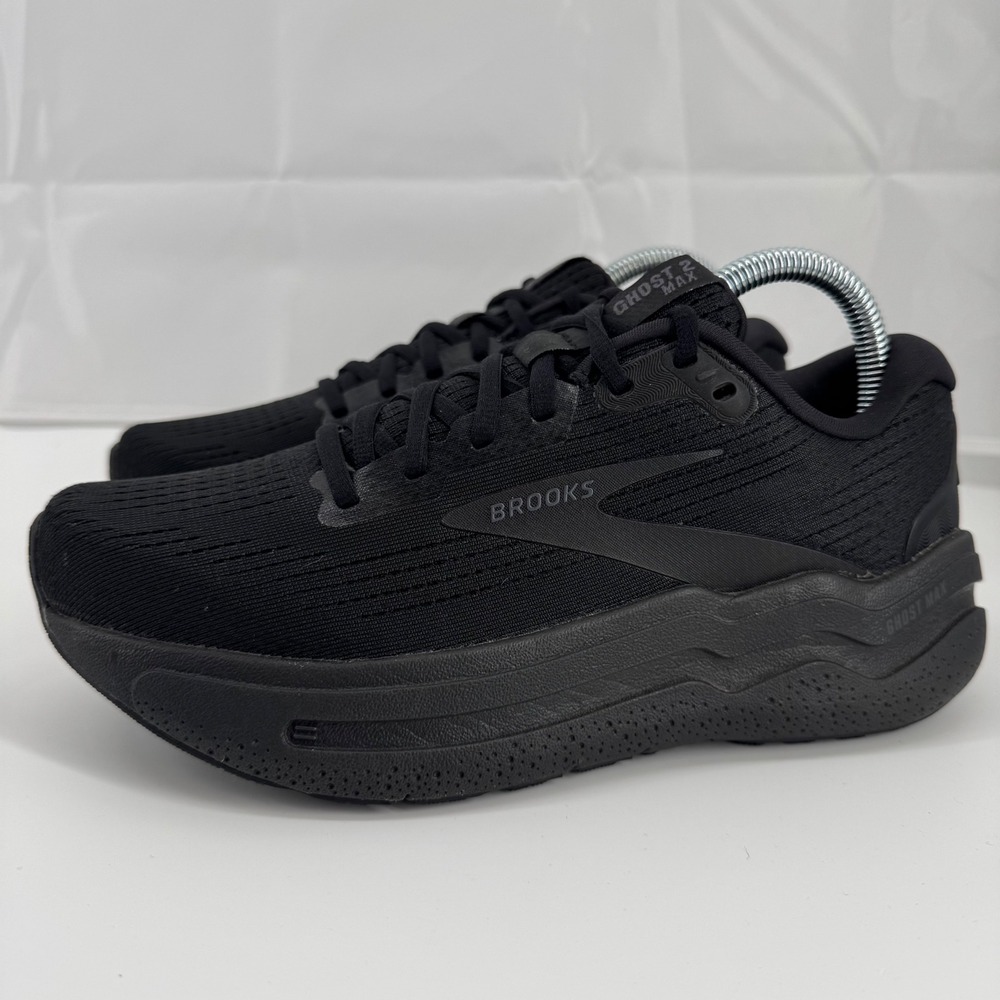 Brooks Ghost Max 2 Running Shoes Womens 7 All Black Cushioned 1204201B020 - Picture 2 of 14